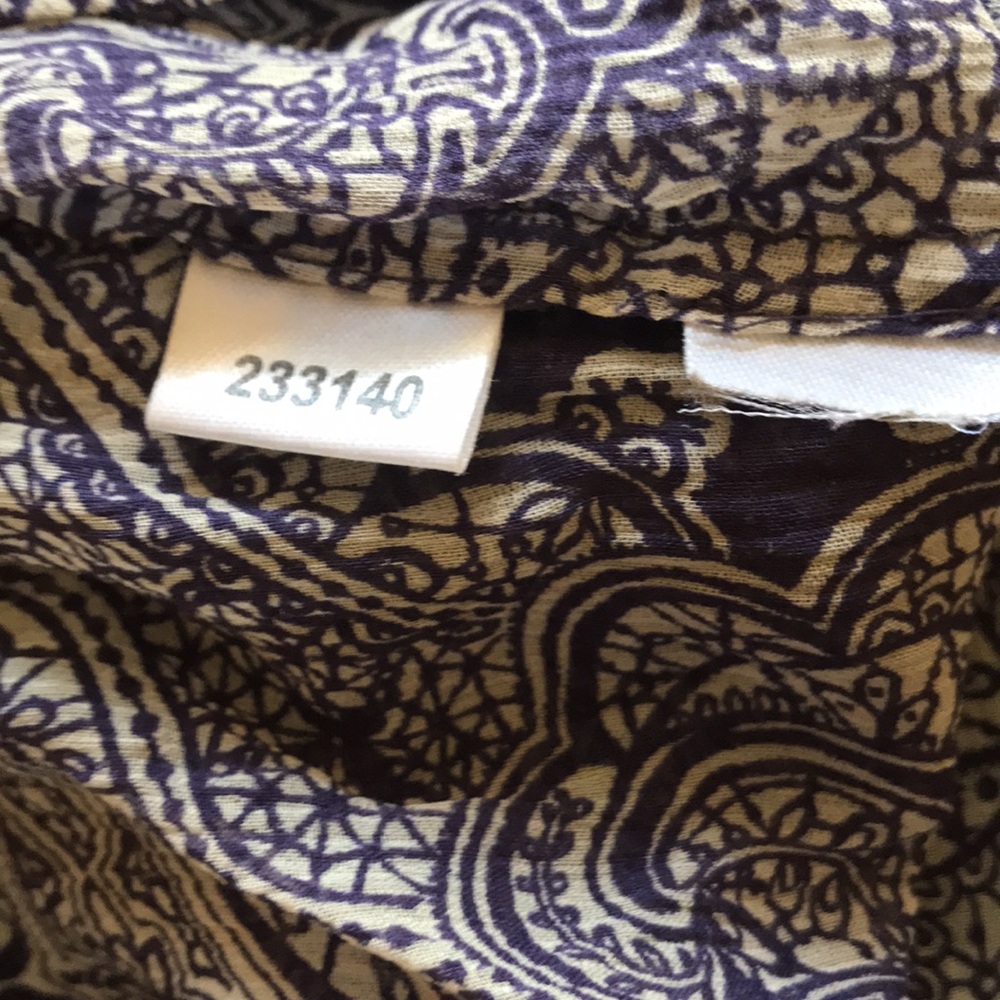 Ann Taylor ruffle paisley blouse - Picture 5 of 6